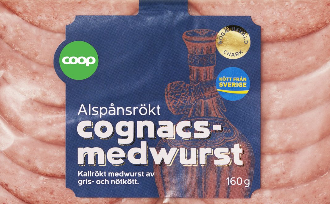 Alspånsrökt cognacs medwurst