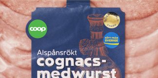 Alspånsrökt cognacs medwurst