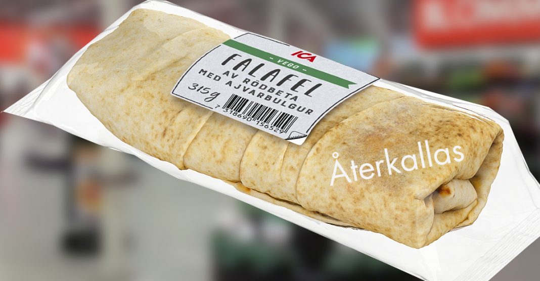 ICA Wrap Falafel av rödbeta med ajvarbulgur återkallas