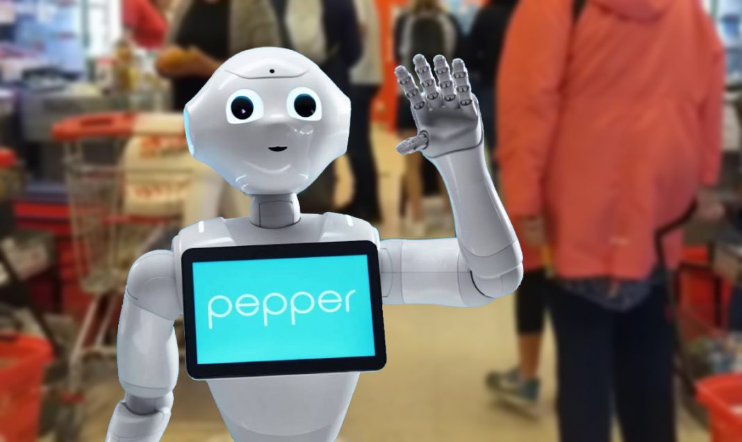 Pepper robot besökte ICA