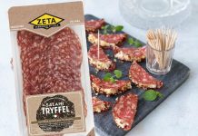 Zeta Tryffelsalami med ostcreme och rostade hasselnötter