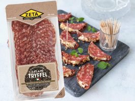 Zeta Tryffelsalami med ostcreme och rostade hasselnötter