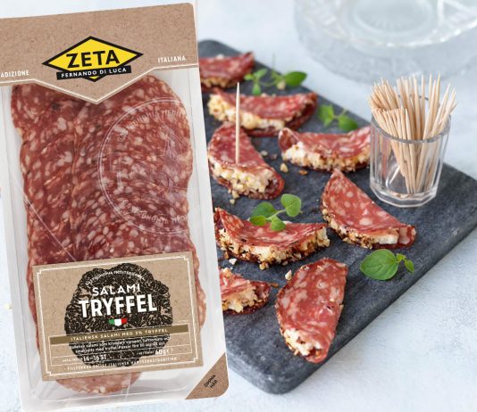 Zeta Tryffelsalami med ostcreme och rostade hasselnötter