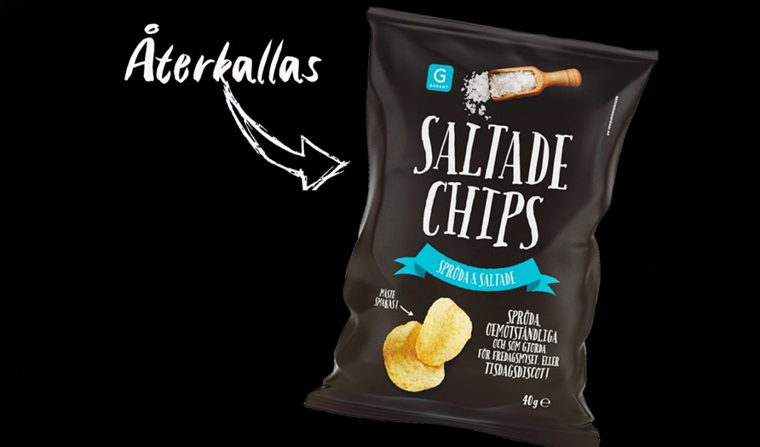 Återkallas Vinäger Salted Chips Axfood