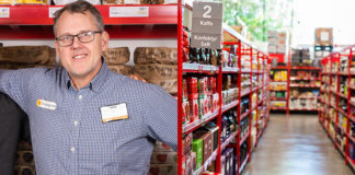 Ställföreträdande butikschef Daniel Lindberg öppnar tillfälligt upp Axfood Snabbgross på Gärdet för konsumenter