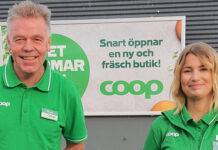 Butikscheferna Claes Wallman och Kim Johansson ser fram mot premiärerna för nya Coop Råtorp och Coop Strand idag-Butiksnytt