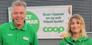 Butikscheferna Claes Wallman och Kim Johansson ser fram mot premiärerna för nya Coop Råtorp och Coop Strand idag-Butiksnytt